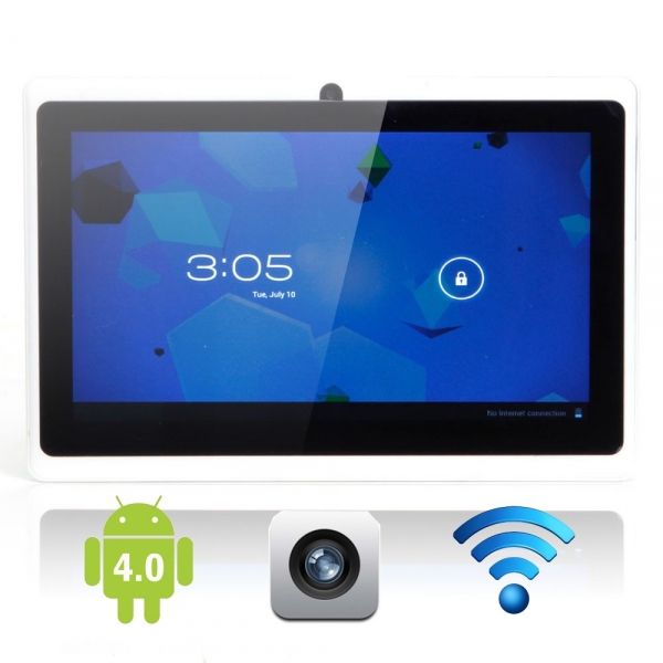 *Tablet PC 7''/Câmera/Wi-fi/G-Sensor/Android 4.0/4GB/Branco